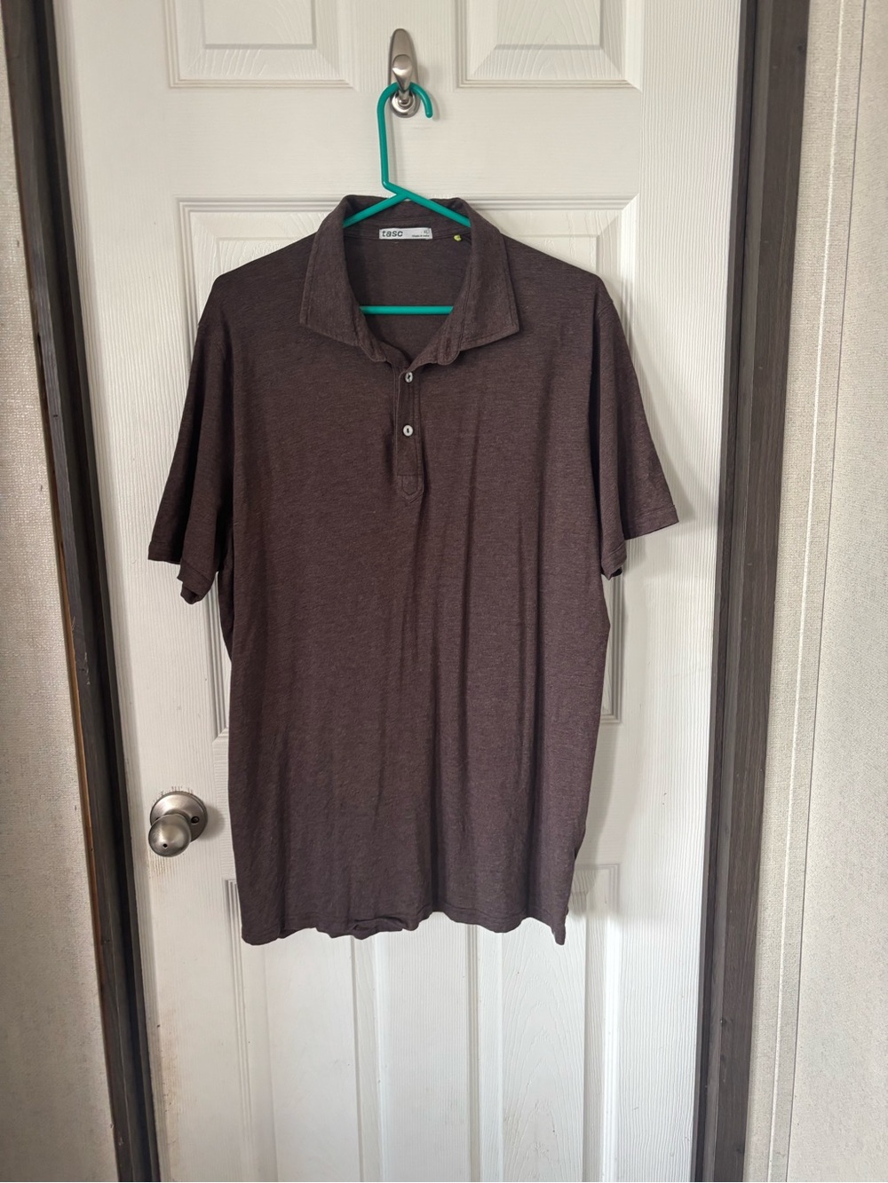 Tasc Classic Short-Sleeve Polo in Brown